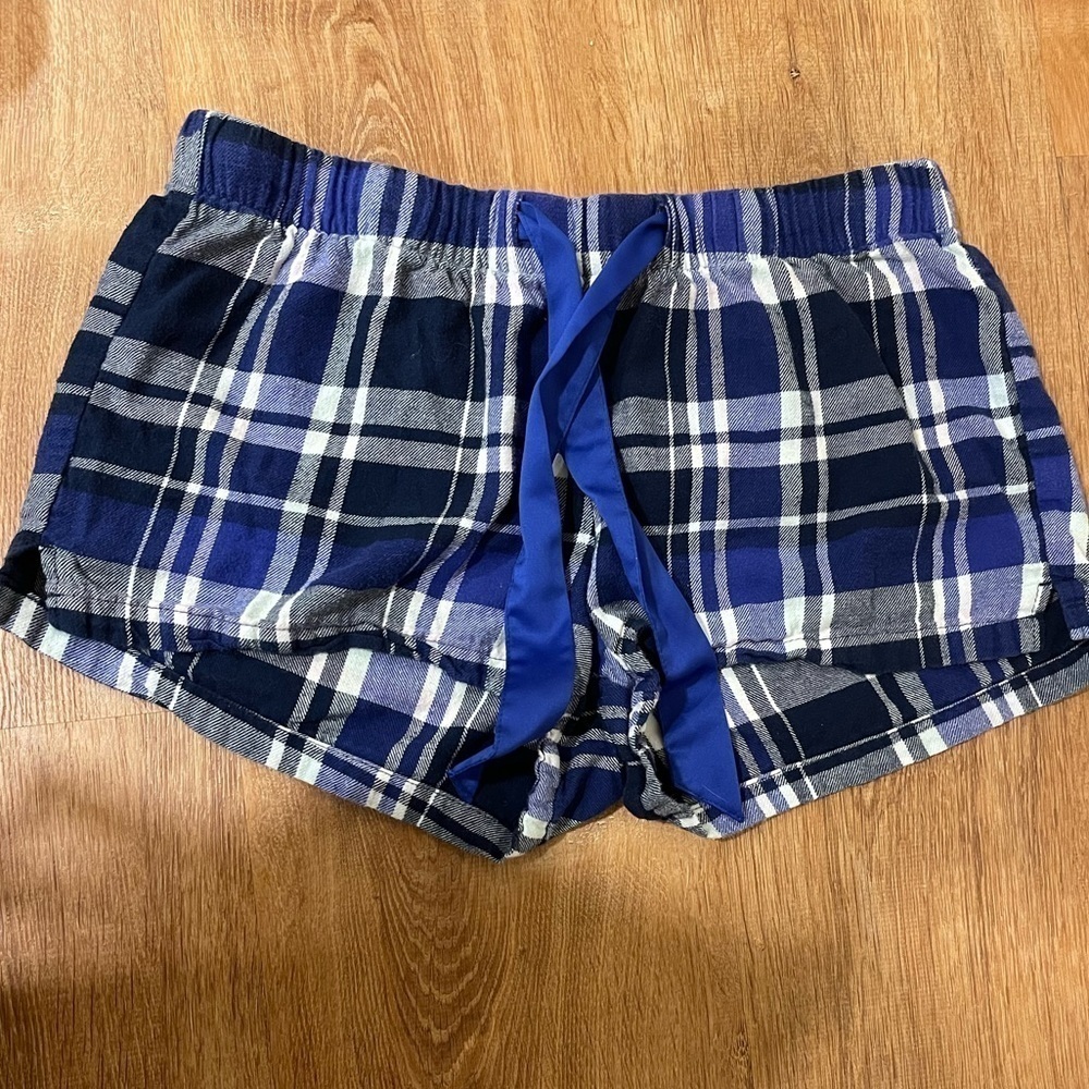 Old navy blue and white plaid pajamas​​​​​​​​